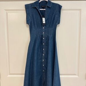 Brand New Veronica Beard Ruben Seamed Denim Dress